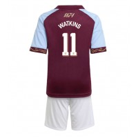 Stroje piłkarskie Aston Villa Ollie Watkins #11 Koszulka Podstawowej dla dzieci 2025-26 Krótki Rękaw (+ szorty)